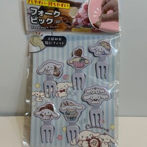 New Sanrio Cinnamoroll Food Fork Picks (6 Pcs) Bento Lunch Box Accessories